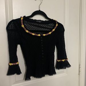 betsey johnson mesh top